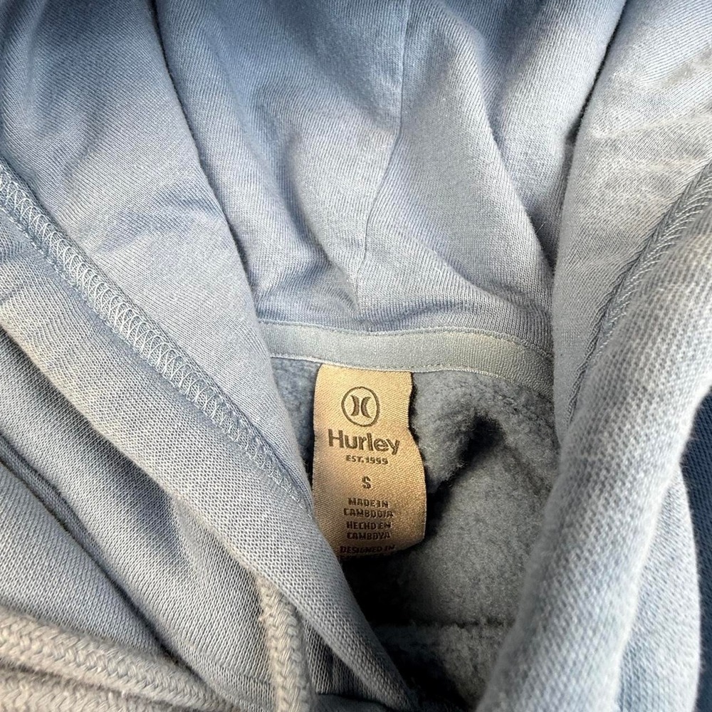 Y2K baby blue Hurley Surf style hoodie size small - Picture 3 of 8
